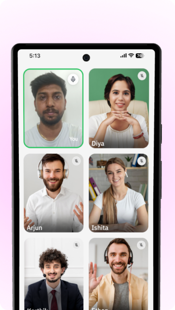 Practice Realistic Scenarios phone mockup